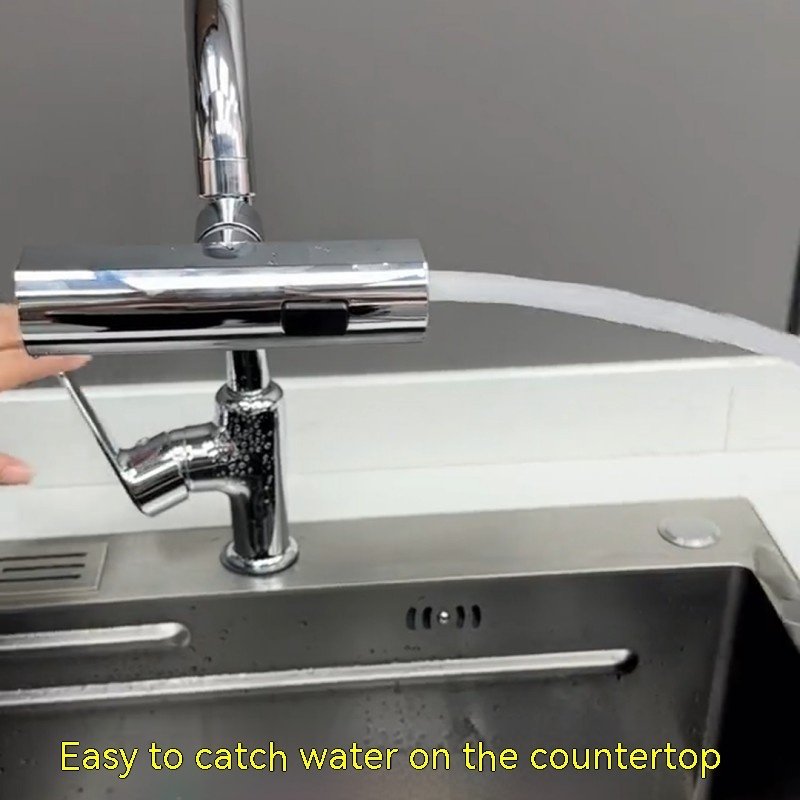 Kitchen Faucet Waterfall Outlet Splash Proof Universal Rotating Bubbler Multifunctional Water Nozzle Extension Kitchen Gadgets - الصورة 6