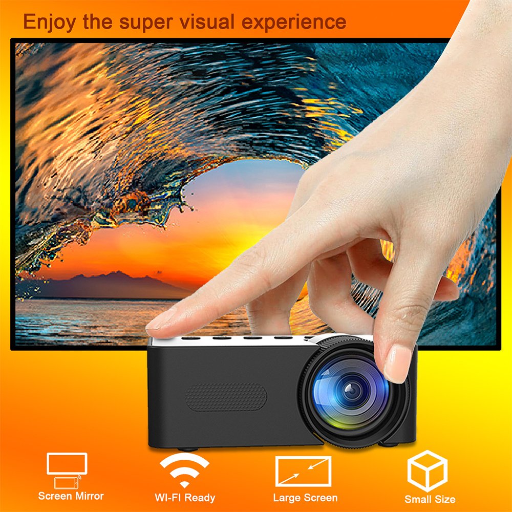 YT100 Home Mini Portable Mini Projector HD Home Wireless Mini Phone Projection - الصورة 4