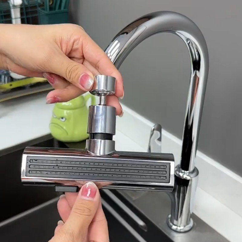 Kitchen Faucet Waterfall Outlet Splash Proof Universal Rotating Bubbler Multifunctional Water Nozzle Extension Kitchen Gadgets - الصورة 10